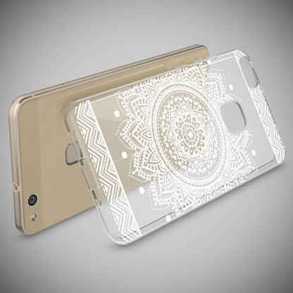 Huawei P10 Lite Hülle Handyhülle von NALIA, Slim Silikon Motiv Cover Schutzhülle Circle Flowers NALIA