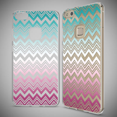 NALIA Handyhülle kompatibel mit Huawei P10 Lite, Motiv Design Slim Silikon Case Cover, Crystal Schutzhülle Handy-Tasche Dünn, Muster Backcover Skin Smart-Phone Hülle Circle Flowers NALIA SlimFit Hülle