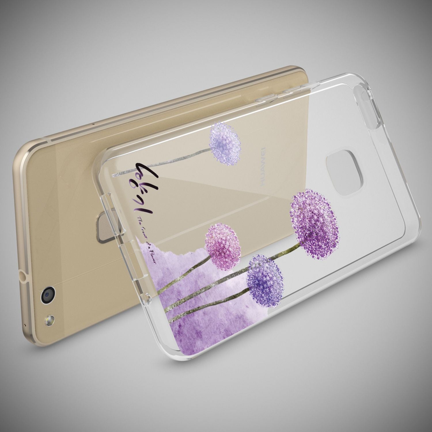 Huawei P10 Lite Hülle Handyhülle von NALIA, Slim Silikon Motiv Cover Schutzhülle Circle Flowers NALIA