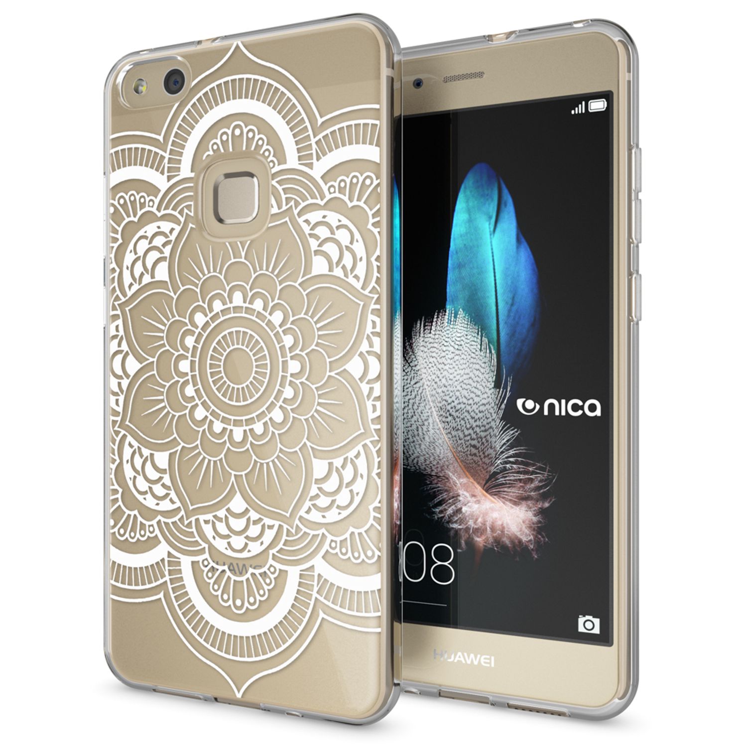 Huawei P10 Lite Hülle Handyhülle von NALIA, Slim Silikon Motiv Cover Schutzhülle Pattern Flowers NALIA