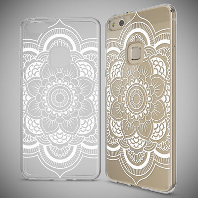 NALIA Handyhülle kompatibel mit Huawei P10 Lite, Motiv Design Slim Silikon Case Cover, Crystal Schutzhülle Handy-Tasche Dünn, Muster Backcover Skin Smart-Phone Hülle Pattern Flowers NALIA SlimFit Hülle