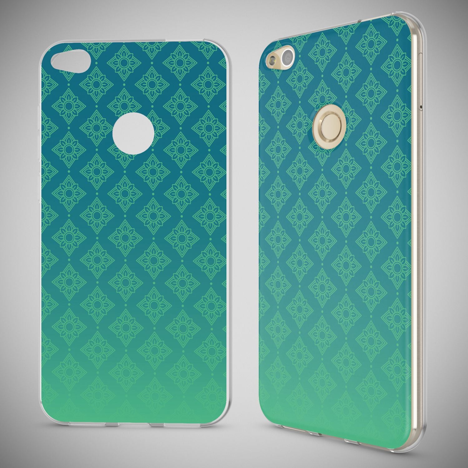 Huawei P8 Lite 2017 Hülle Handyhülle von NALIA, Slim Silikon Motiv Schutz Case Mandala Weiß NALIA