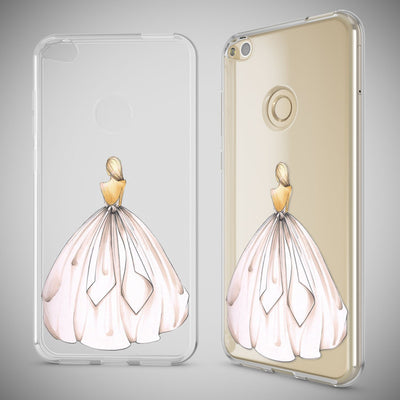 NALIA Handyhülle kompatibel mit Huawei P8 Lite 2017, Motiv Design Slim Silikon Case Cover, Crystal Schutzhülle Handy-Tasche Dünn, Muster Etui Backcover Smart-Phone Hülle Princess Pink NALIA SlimFit Hülle