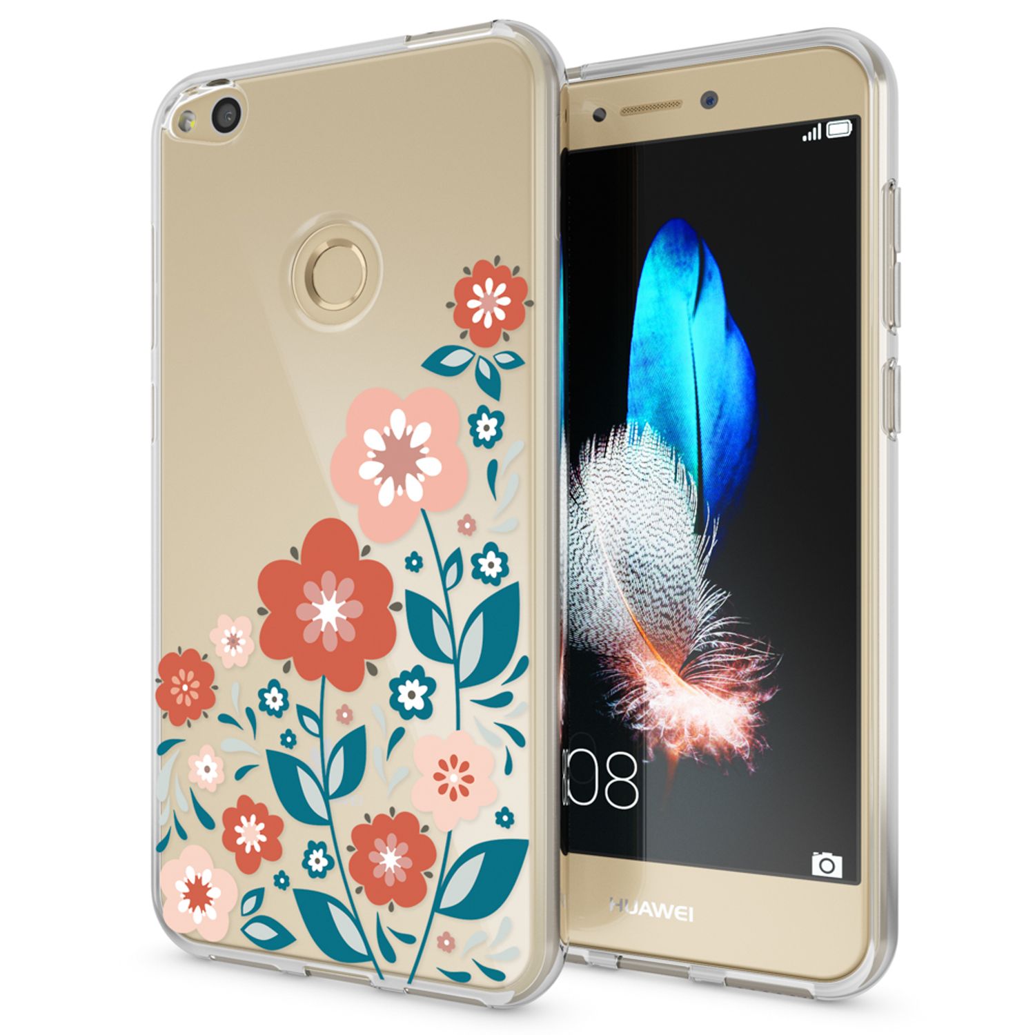 Huawei P8 Lite 2017 Hülle Handyhülle von NALIA, Slim Silikon Motiv Schutz Case Princess Pink NALIA