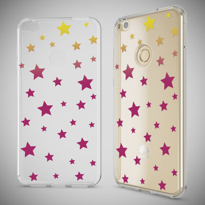 NALIA Handyhülle kompatibel mit Huawei P8 Lite 2017, Motiv Design Slim Silikon Case Cover, Crystal Schutzhülle Handy-Tasche Dünn, Muster Etui Backcover Smart-Phone Hülle Princess Pink NALIA SlimFit Hülle