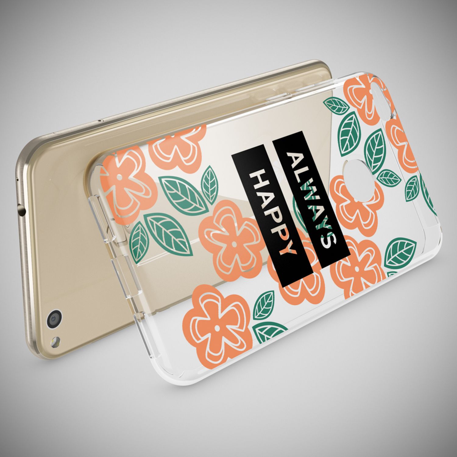 Huawei P8 Lite 2017 Hülle Handyhülle von NALIA, Slim Silikon Motiv Schutz Case Always Happy NALIA