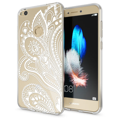 NALIA Handyhülle kompatibel mit Huawei P8 Lite 2017, Motiv Design Slim Silikon Case Cover, Crystal Schutzhülle Handy-Tasche Dünn, Muster Etui Backcover Smart-Phone Hülle Always Happy NALIA SlimFit Hülle
