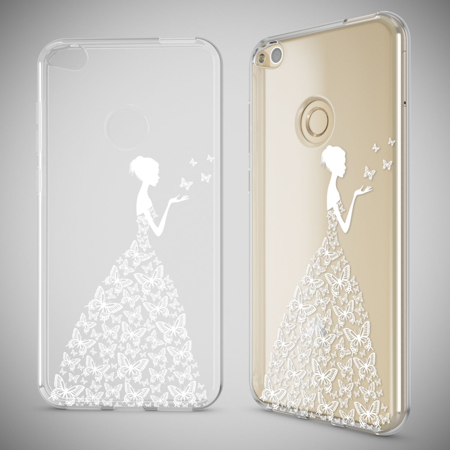 Huawei P8 Lite 2017 Hülle Handyhülle von NALIA, Slim Silikon Motiv Schutz Case Always Happy NALIA