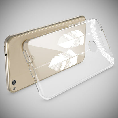 Huawei P8 Lite 2017 Hülle Handyhülle von NALIA, Slim Silikon Motiv Schutz Case Chain Feathers NALIA