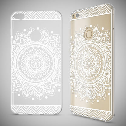 Huawei P8 Lite 2017 Hülle Handyhülle von NALIA, Slim Silikon Motiv Schutz Case Circle Flowers NALIA