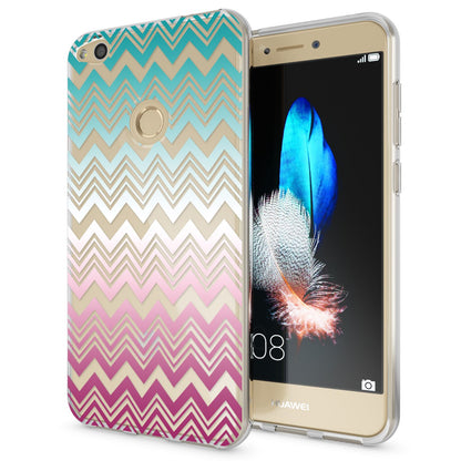 Huawei P8 Lite 2017 Hülle Handyhülle von NALIA, Slim Silikon Motiv Schutz Case Circle Flowers NALIA