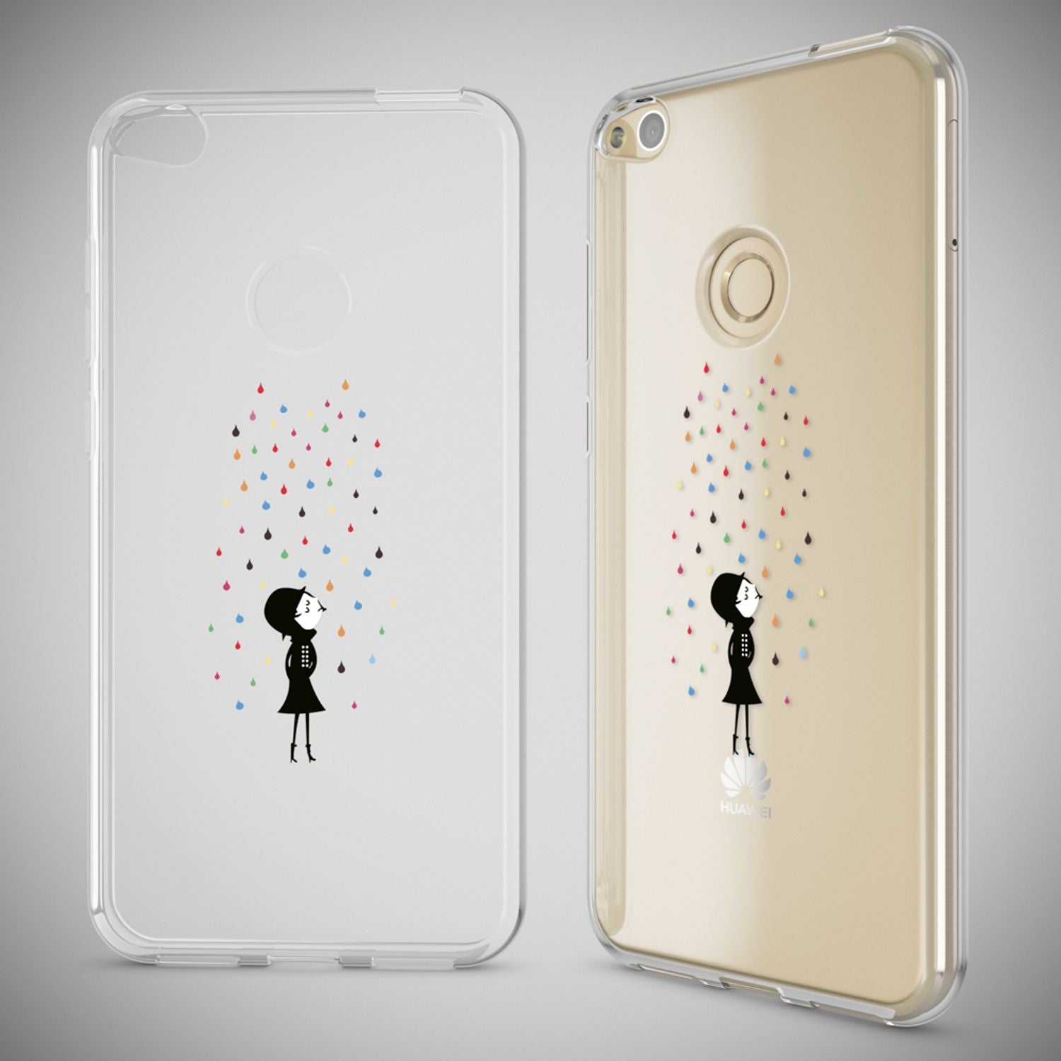 Huawei P8 Lite 2017 Hülle Handyhülle von NALIA, Slim Silikon Motiv Schutz Case Circle Flowers NALIA