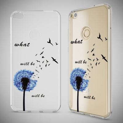 NALIA Handyhülle kompatibel mit Huawei P8 Lite 2017, Motiv Design Slim Silikon Case Cover, Crystal Schutzhülle Handy-Tasche Dünn, Muster Etui Backcover Smart-Phone Hülle Circle Flowers NALIA SlimFit Hülle