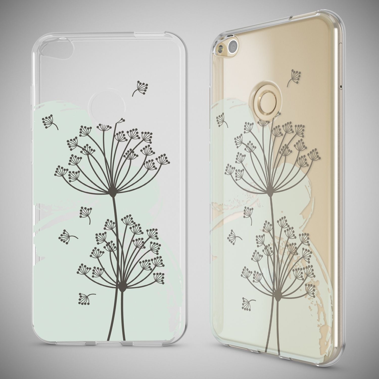 Huawei P8 Lite 2017 Hülle Handyhülle von NALIA, Slim Silikon Motiv Schutz Case Circle Flowers NALIA