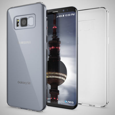 NALIA Transparente Silikonhülle für Samsung Galaxy S8 – Anti-Gelb & Rutschfest – GLAZE (Handyhülle Kristallklar, Schlank & Stoßfest) – Marke aus Berlin Default Title NALIA Transparente Hülle