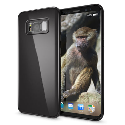 NALIA Handyhülle kompatibel mit Samsung Galaxy S8 Plus, Jelly Case Schutzhülle Ultra-Slim Silikon Back-Cover, Dünne Gummi Hülle Handy-Tasche Schale, Smart-Phone Bumper Skin Etui Schwarz NALIA Protective Hülle