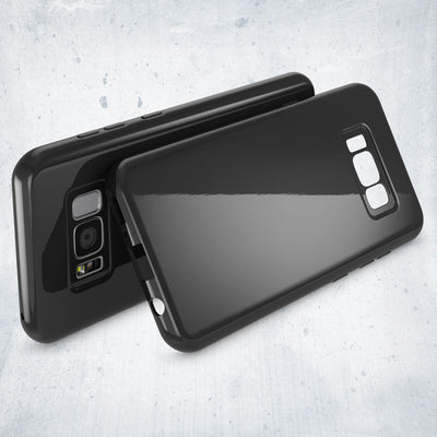 NALIA Handyhülle kompatibel mit Samsung Galaxy S8 Plus, Jelly Case Schutzhülle Ultra-Slim Silikon Back-Cover, Dünne Gummi Hülle Handy-Tasche Schale, Smart-Phone Bumper Skin Etui Schwarz NALIA Protective Hülle