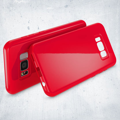 Samsung Galaxy S8 Hülle Handyhülle von NALIA, Slim Silikon Cover TPU Jelly Case Rot NALIA