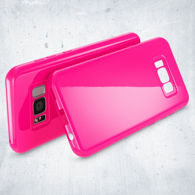 NALIA Handyhülle kompatibel mit Samsung Galaxy S8 Plus, Jelly Case Schutzhülle Ultra-Slim Silikon Back-Cover, Dünne Gummi Hülle Handy-Tasche Schale, Smart-Phone Bumper Skin Etui Schwarz NALIA Protective Hülle
