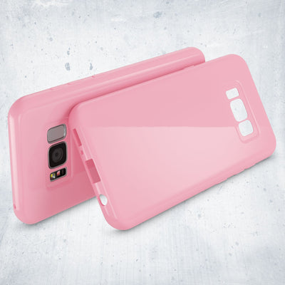 NALIA Handyhülle kompatibel mit Samsung Galaxy S8 Plus, Jelly Case Schutzhülle Ultra-Slim Silikon Back-Cover, Dünne Gummi Hülle Handy-Tasche Schale, Smart-Phone Bumper Skin Etui Schwarz NALIA Protective Hülle