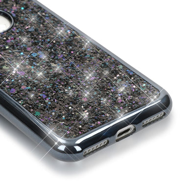 NALIA Handyhülle kompatibel mit iPhone 7, Glitzer Slim Back-Cover Case mit Maus Ohren, Glitter Silikon Hülle Schutzhülle Dünn, Strass Bling Etui Handy-Tasche Smart-Phone Bumper NALIA Protective Hülle