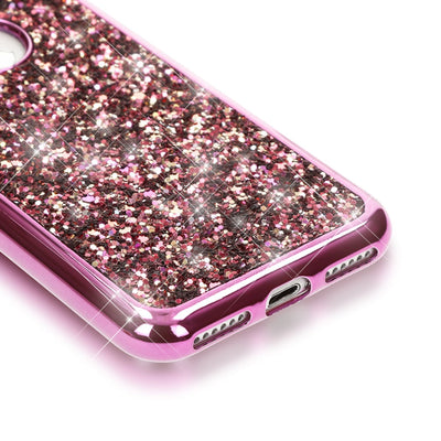 NALIA Handyhülle kompatibel mit iPhone 7, Glitzer Slim Back-Cover Case mit Maus Ohren, Glitter Silikon Hülle Schutzhülle Dünn, Strass Bling Etui Handy-Tasche Smart-Phone Bumper NALIA Protective Hülle