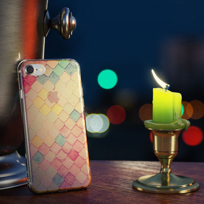 NALIA Handyhülle kompatibel mit iPhone SE 2020 / 8 / 7 Hülle, Motiv Case Silikon Cover Glänzend Durchsichtig Dünn, Glitzer Schutzhülle Handy-Tasche Backcover Bumper TPU Etui Colored Tiles NALIA Protective Hülle