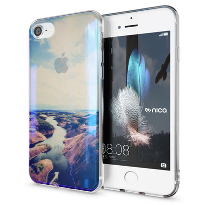 NALIA Handy Hülle für iPhone SE 2020 / 8 / 7, Motiv Case Cover Schutz Tasche TPU NALIA