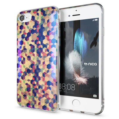 NALIA Handyhülle kompatibel mit iPhone SE 2020 / 8 / 7 Hülle, Motiv Case Silikon Cover Glänzend Durchsichtig Dünn, Glitzer Schutzhülle Handy-Tasche Backcover Bumper TPU Etui NALIA Protective Hülle