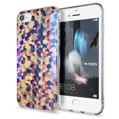 NALIA Handy Hülle für iPhone SE 2020 / 8 / 7, Motiv Case Cover Schutz Tasche TPU NALIA