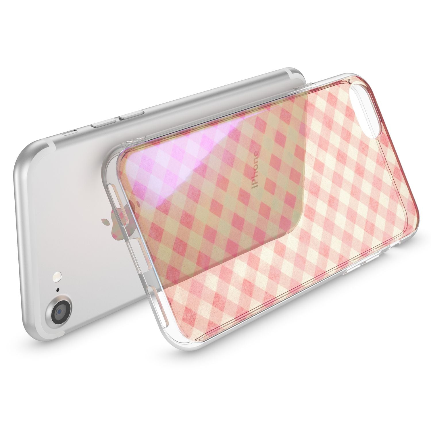 NALIA Handy Hülle für iPhone SE 2020 / 8 / 7, Motiv Case Cover Schutz Tasche TPU NALIA