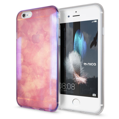 NALIA Handyhülle kompatibel mit iPhone 6 6S, Motiv Glitzer Design Slim Silikon Case Cover, Crystal Schutzhülle Dünn Durchsichtig, Handy-Tasche Hülle Backcover Bumper Etui Pastel Geometry NALIA Protective Hülle