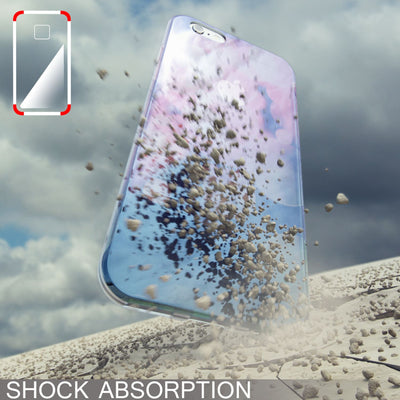 NALIA Handyhülle kompatibel mit iPhone 6 6S, Motiv Glitzer Design Slim Silikon Case Cover, Crystal Schutzhülle Dünn Durchsichtig, Handy-Tasche Hülle Backcover Bumper Etui Pastel Geometry NALIA Protective Hülle