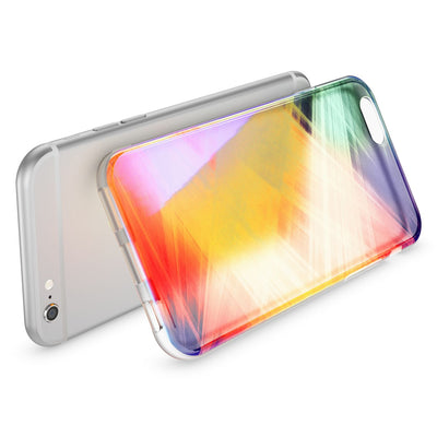 NALIA Handyhülle kompatibel mit iPhone 6 6S, Motiv Glitzer Design Slim Silikon Case Cover, Crystal Schutzhülle Dünn Durchsichtig, Handy-Tasche Hülle Backcover Bumper Etui Pastel Geometry NALIA Protective Hülle