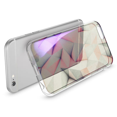 NALIA Handyhülle kompatibel mit iPhone 6 6S, Motiv Glitzer Design Slim Silikon Case Cover, Crystal Schutzhülle Dünn Durchsichtig, Handy-Tasche Hülle Backcover Bumper Etui Pastel Geometry NALIA Protective Hülle