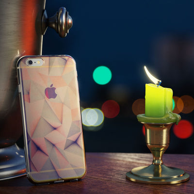 NALIA Handyhülle kompatibel mit iPhone 6 6S, Motiv Glitzer Design Slim Silikon Case Cover, Crystal Schutzhülle Dünn Durchsichtig, Handy-Tasche Hülle Backcover Bumper Etui Pastel Geometry NALIA Protective Hülle