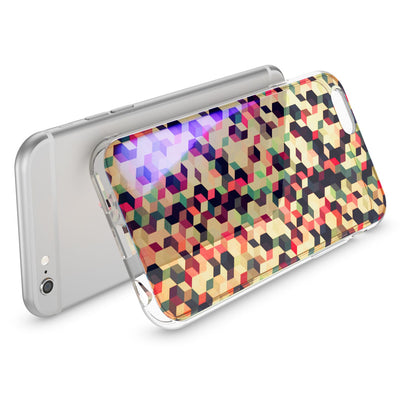NALIA Handyhülle kompatibel mit iPhone 6 6S, Motiv Glitzer Design Slim Silikon Case Cover, Crystal Schutzhülle Dünn Durchsichtig, Handy-Tasche Hülle Backcover Bumper Etui Pastel Cubes NALIA Protective Hülle