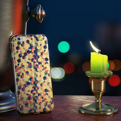NALIA Handyhülle kompatibel mit iPhone 6 6S, Motiv Glitzer Design Slim Silikon Case Cover, Crystal Schutzhülle Dünn Durchsichtig, Handy-Tasche Hülle Backcover Bumper Etui Pastel Cubes NALIA Protective Hülle