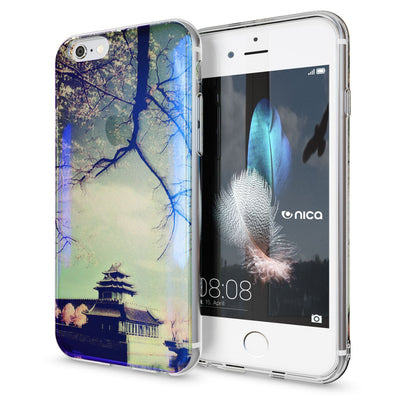 NALIA Handyhülle kompatibel mit iPhone 6 6S, Motiv Glitzer Design Slim Silikon Case Cover, Crystal Schutzhülle Dünn Durchsichtig, Handy-Tasche Hülle Backcover Bumper Etui NALIA Protective Hülle