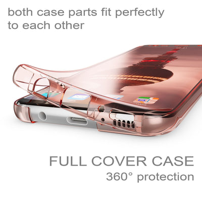 NALIA 360 Grad Hülle kompatibel mit Samsung Galaxy S8, Full Cover Rundum Doppel-Schutz Handyhülle, Dünnes Ganzkörper Silikon Case, Transparente Schutzhülle Vorne & Hinten Schale Rose Gold NALIA Protective Hülle
