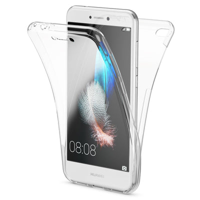 NALIA 360 Grad Hülle kompatibel mit Huawei P8 Lite 2017, Full Cover Rundum Doppel-Schutz Handyhülle, Dünnes Ganzkörper Silikon Case, Transparente Schutzhülle Vorne & Hinten Schale Transparent NALIA Protective Hülle