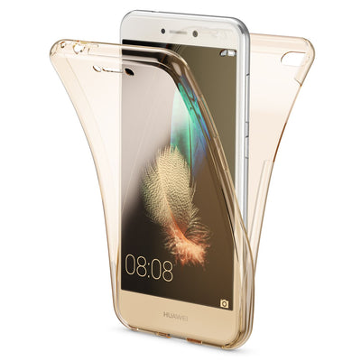 NALIA 360 Grad Hülle kompatibel mit Huawei P8 Lite 2017, Full Cover Rundum Doppel-Schutz Handyhülle, Dünnes Ganzkörper Silikon Case, Transparente Schutzhülle Vorne & Hinten Schale Transparent NALIA Protective Hülle