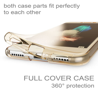 NALIA 360 Grad Hülle kompatibel mit Huawei P8 Lite 2017, Full Cover Rundum Doppel-Schutz Handyhülle, Dünnes Ganzkörper Silikon Case, Transparente Schutzhülle Vorne & Hinten Schale Transparent NALIA Protective Hülle