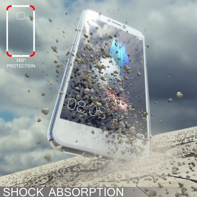 NALIA 360 Grad Hülle kompatibel mit Huawei P8 Lite 2017, Full Cover Rundum Doppel-Schutz Handyhülle, Dünnes Ganzkörper Silikon Case, Transparente Schutzhülle Vorne & Hinten Schale Transparent NALIA Protective Hülle