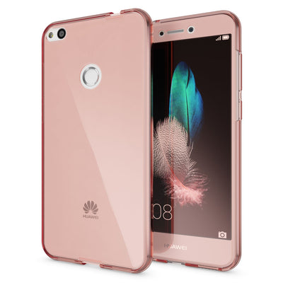 NALIA 360 Grad Hülle kompatibel mit Huawei P8 Lite 2017, Full Cover Rundum Doppel-Schutz Handyhülle, Dünnes Ganzkörper Silikon Case, Transparente Schutzhülle Vorne & Hinten Schale Rose Gold NALIA Protective Hülle