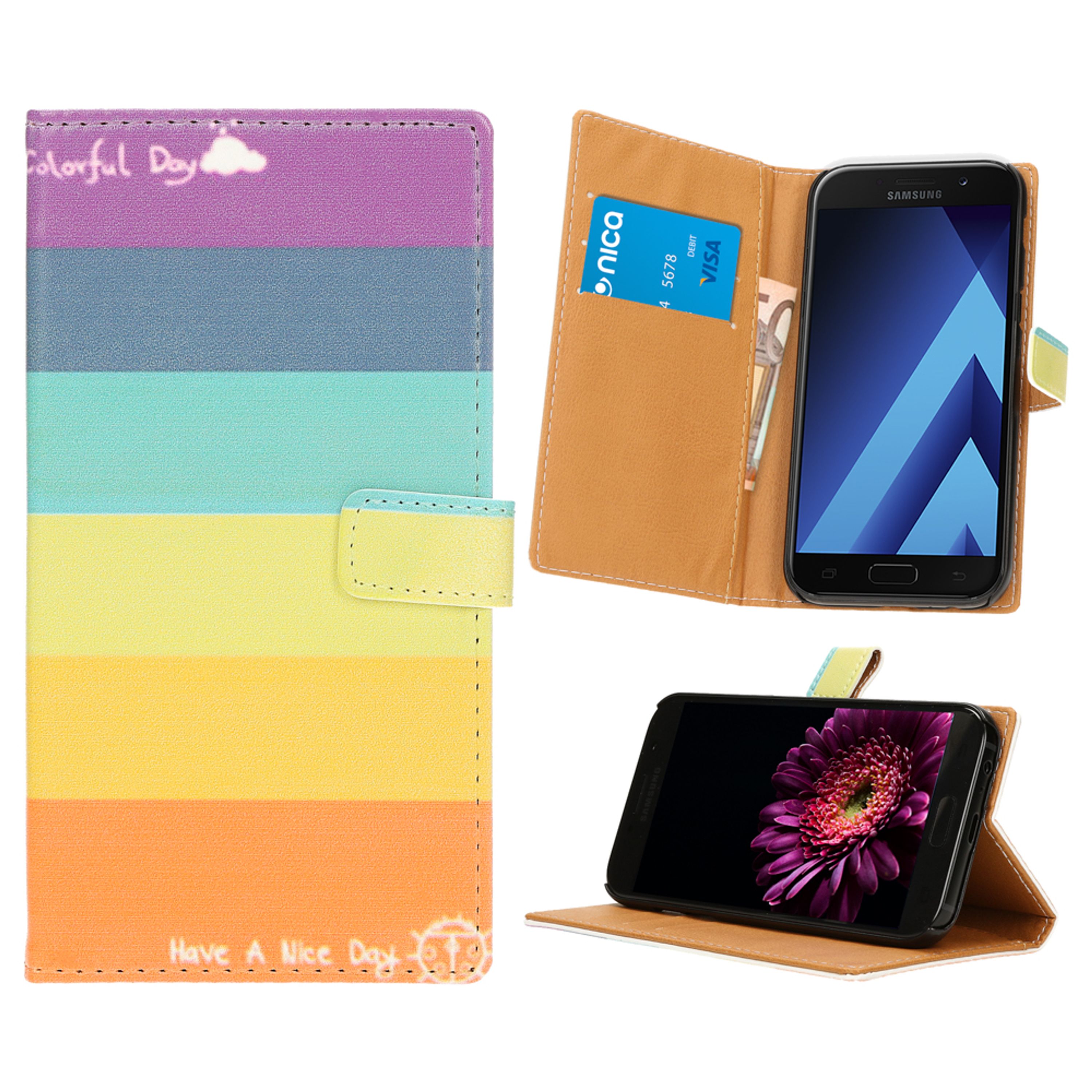 Samsung Galaxy A5 2017 Flipcase von NALIA, Kunstleder Book Case Etui Flipcase NALIA