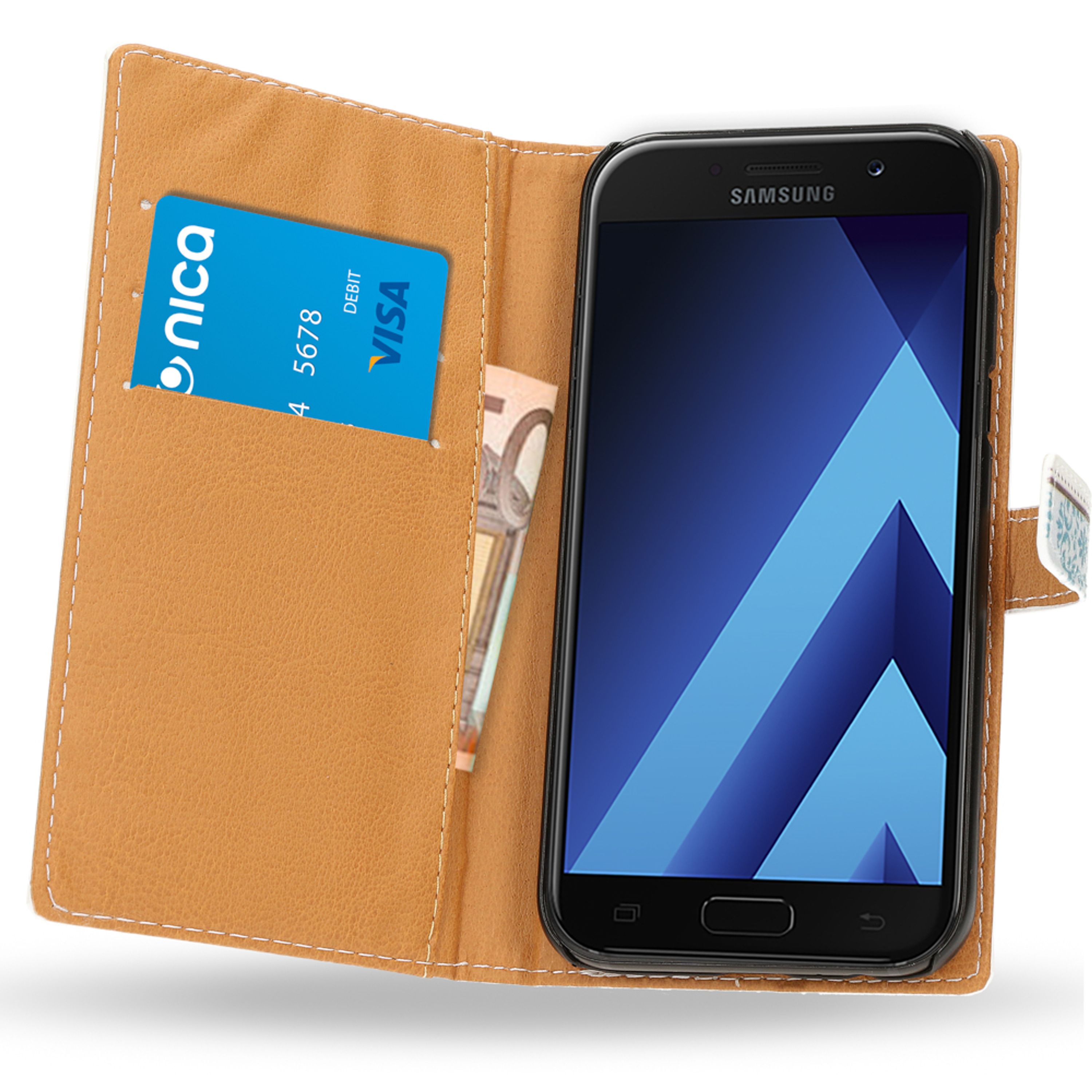 Samsung Galaxy A5 2017 Flipcase von NALIA, Kunstleder Book Case Etui Flipcase NALIA
