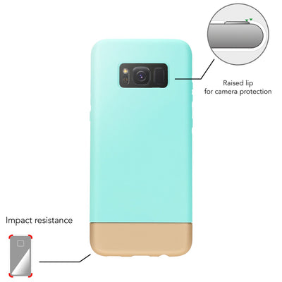 NALIA Handyhülle kompatibel mit Samsung Galaxy S8 Plus, Stoßfeste Schutzhülle Back-Cover Handy-Tasche Matt, Dünnes Slider Hardcase Zwei-teilig, Slim Etui Smart-Phone Hülle Bumper NALIA Protective Hülle