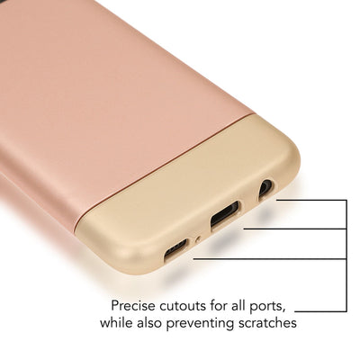 NALIA Handyhülle kompatibel mit Samsung Galaxy S8 Plus, Stoßfeste Schutzhülle Back-Cover Handy-Tasche Matt, Dünnes Slider Hardcase Zwei-teilig, Slim Etui Smart-Phone Hülle Bumper Rose Gold NALIA Protective Hülle