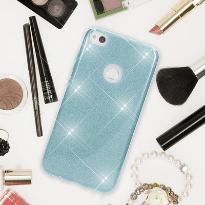 NALIA Handyhülle kompatibel mit Huawei P8 Lite 2017, Glitzer Slim Silikon-Case Back-Cover Schutzhülle, Glitter Sparkle Handy-Tasche Bumper, Dünne Bling Strass Smart-Phone Hülle NALIA Protective Hülle